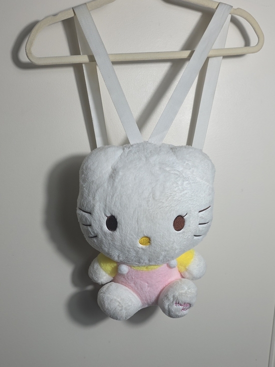 Sanrio Handbags - Sanrio Hello Kitty Plush Backpack - White, Pink & Yellow